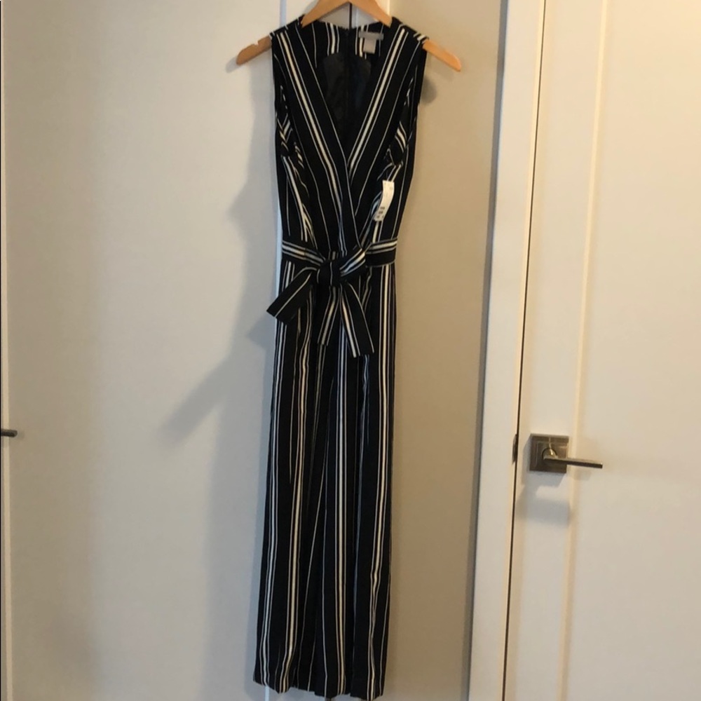 NWT H&M striped jumpsuit